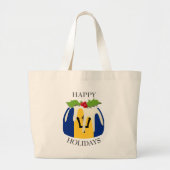nieuwheid | Festive Pudding | BARBADOS FLAG Grote Tote Bag (Voorkant)
