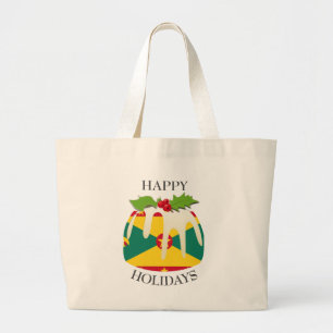 nieuwheid   Festive Pudding   GRENADA-VLAG Grote Tote Bag