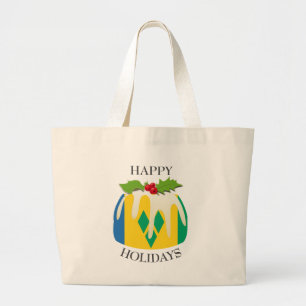 nieuwheid Festive Pudding STVINCENT-VLAG Grote Tote Bag