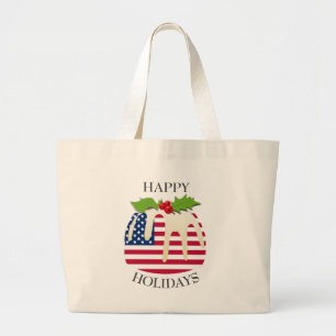 nieuwheid   Festive Pudding with   AMERIKAANSE VLA Grote Tote Bag