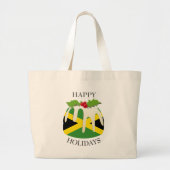 nieuwheid | Festive Pudding with | JAMAICAN FLAG Grote Tote Bag (Voorkant)