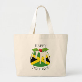 nieuwheid | Festive Pudding with | JAMAICAN FLAG Grote Tote Bag