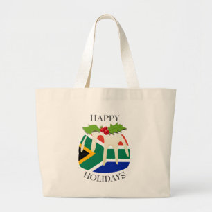 nieuwheid   Festive Pudding with   ZUID-AFRIKA VLA Grote Tote Bag