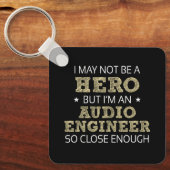 Nieuwheid van audiotechnicus sleutelhanger (Voorkant)