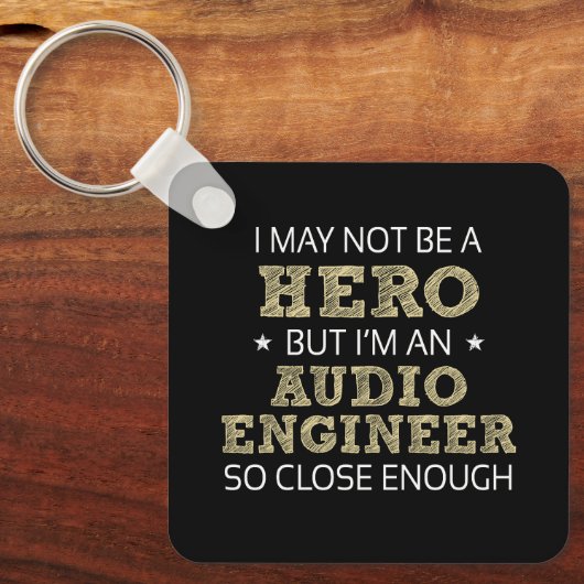 Nieuwheid van audiotechnicus sleutelhanger (Voorkant)