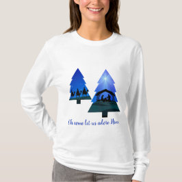 Nieuwheid van de kerstboom: Oh, laten we hem aanbi T-shirt