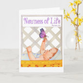 Nieuwheid van het leven Doopsel Toewijding Kaart (Gele Bloem)