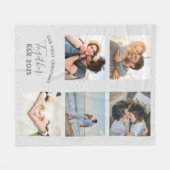 Nieuwhuwelijken Onze eerste kerstfoto samen Fleece Deken (Voorkant (Horizontaal))