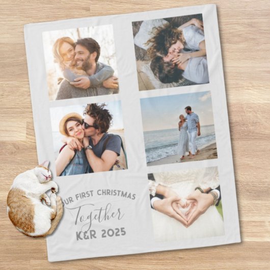 Nieuwhuwelijken Onze eerste kerstfoto samen Fleece Deken