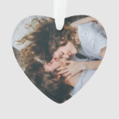 Nieuwhuwelijken Onze eerste kerstfoto samen Ornament (achterkant)