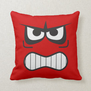 Nieuwigheid Angry Furious Face Pillow Kussen