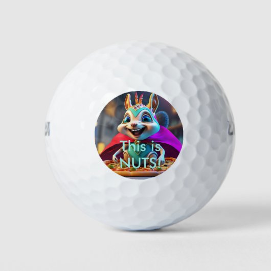 Nieuwigheid Eekhoorn Pizza Noten Golf Ball Golfballen (Voorkant)