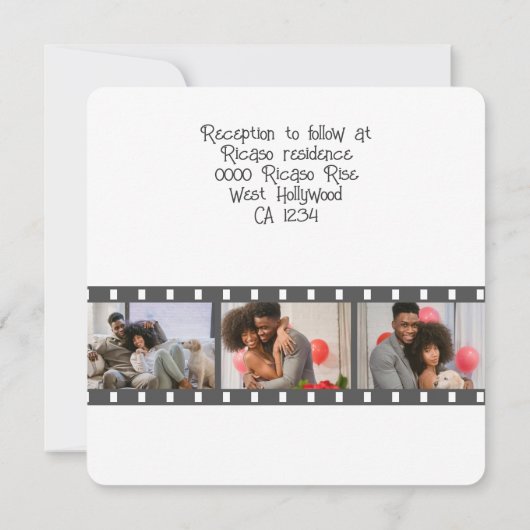 Nieuwigheid gepersonaliseerde film Clapperboard br Kaart (Achterkant)