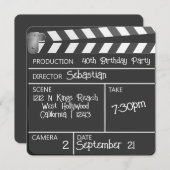 Nieuwigheid gepersonaliseerde film Clapperboard Ve Kaart (Voorkant / Achterkant)