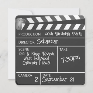 Nieuwigheid gepersonaliseerde film Clapperboard Ve Kaart