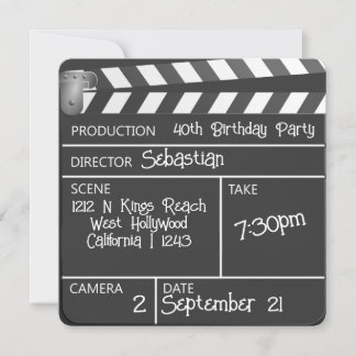 Nieuwigheid gepersonaliseerde film Clapperboard Ve Kaart