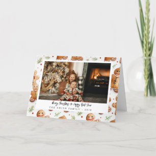 Nieuwigheid Gingerbread Heren Vakantiefoto Bedankkaart