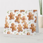 Nieuwigheid Gingerbread Heren Vakantiefoto Kaart (Achterkant)