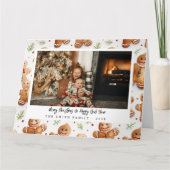 Nieuwigheid Gingerbread Heren Vakantiefoto Kaart (Voorkant)