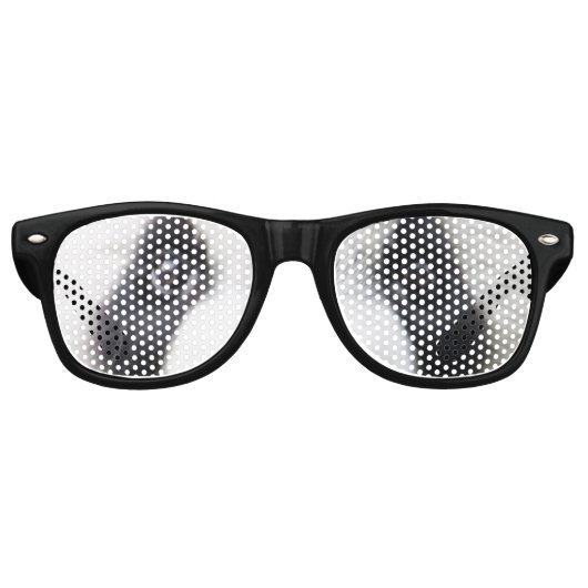 Nieuwigheid Grappige Panda Ogen Retro Zonnebril (Voorkant)