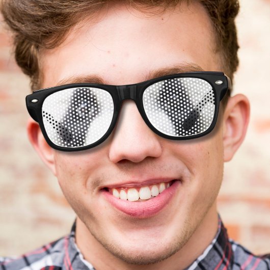 Nieuwigheid Grappige Panda Ogen Retro Zonnebril