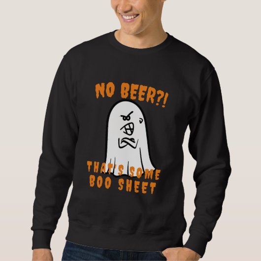 Nieuwigheid Halloween Beer Pun Creepy Angry Ghost Trui (Voorkant)