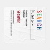 Nieuwigheid Internet Zoekresultaat gepersonaliseer Fleece Deken (Voorkant (Horizontaal))