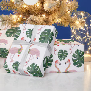 Nieuwigheid Roze Kerstman Flamingo Groene Kerstkra Cadeaupapier