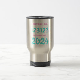 Nieuwjaar 123123 Gelukkig Nieuwjaar 2024 Reisbeker