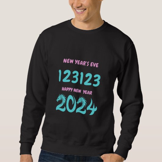 Nieuwjaar 123123 Gelukkig Nieuwjaar 2024 Trui (Voorkant)