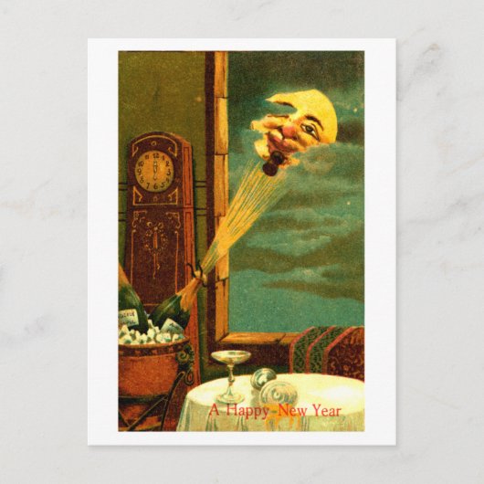 Nieuwjaar 1908 van Champagne Feestdagenkaart (Voorkant)