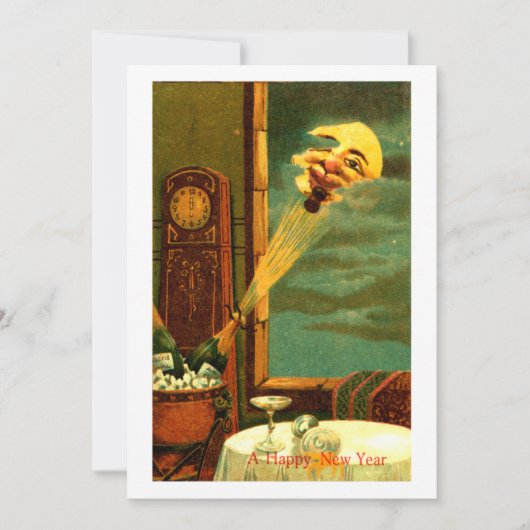 Nieuwjaar 1908 van Champagne Feestdagenkaart (Voorkant)