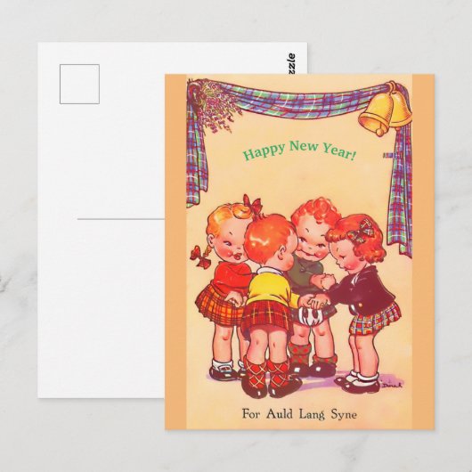  Nieuwjaar 1940 Verenigd Koninkrijk (kopie) Briefkaart (Voorkant / Achterkant)