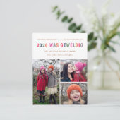Nieuwjaar | 2017 was Geweldig | 3 Foto Briefkaart (Staand voorkant)