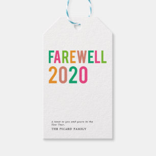 Nieuwjaar 2020: Colorful Cute Festive Cadeaulabel