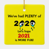 Nieuwjaar 2020 keramisch ornament (Achterkant)