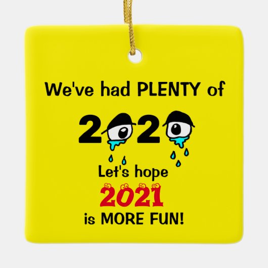 Nieuwjaar 2020 keramisch ornament (Voorkant)