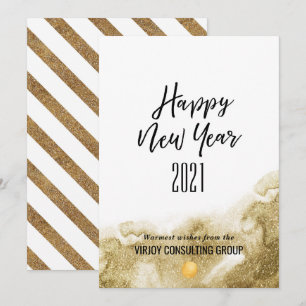 Nieuwjaar 2021 Business Gold Abstract Feestdagenkaart
