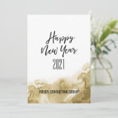 Nieuwjaar 2021 | Business Gold Abstract Feestdagenkaart (Staand voorkant)