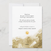 Nieuwjaar 2021 | Business Gold Abstract Feestdagenkaart (Achterkant)