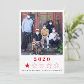 Nieuwjaar 2021 Foto's rood Feestdagenkaart (Staand voorkant)