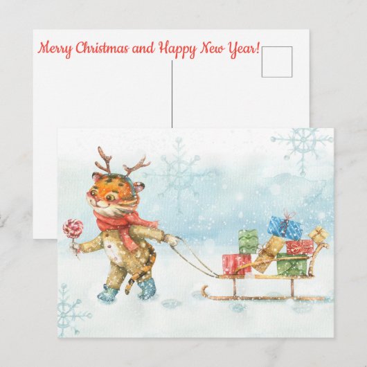 Nieuwjaar 2022 Briefkaart (Voorkant / Achterkant)