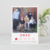 Nieuwjaar 2022 Foto's Red Holiday Kaart (Staand voorkant)