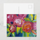 Nieuwjaar 2023 bloemen briefkaart (Voorkant / Achterkant)