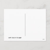 Nieuwjaar 2023 van het konijnenhol feestdagenkaart (Achterkant)