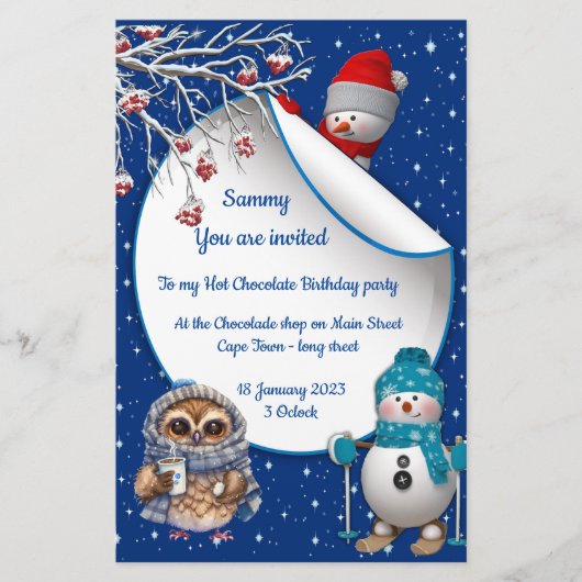 Nieuwjaar 2023 winterkaart briefpapier (Voorkant)