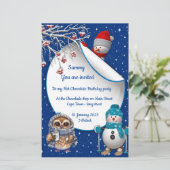 Nieuwjaar 2023 winterkaart briefpapier (Staand voorkant)