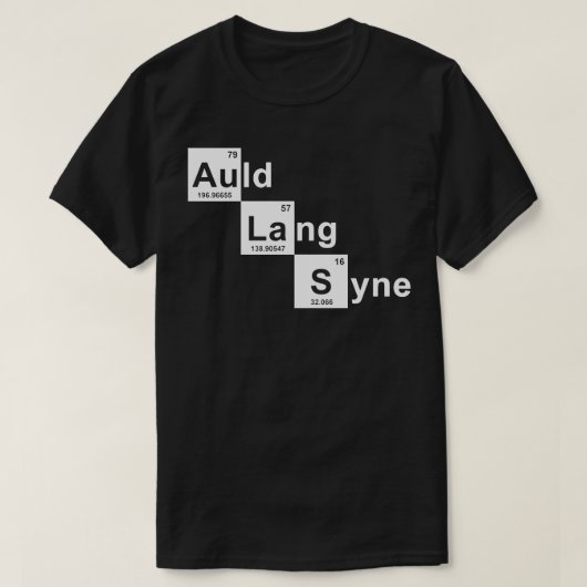 Nieuwjaar 2024 Auld Lang Syne Nieuwjaar Wetenschap T-shirt (Design voorkant)