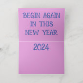 NIEUWJAAR 2024 GROET FOLIE FEESTDAGENKAART (Binnenlaag)