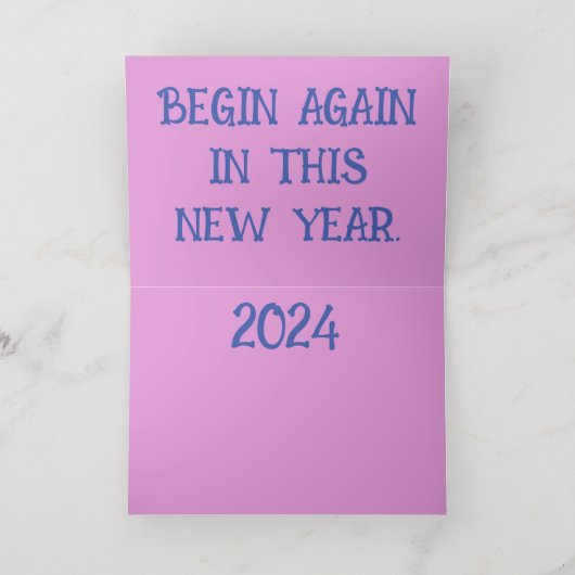 NIEUWJAAR 2024 GROET FOLIE FEESTDAGENKAART (Binnenlaag)